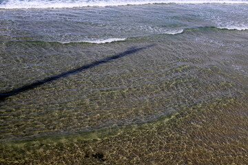 Beach on the Mediterranean Sea in Tel Aviv.