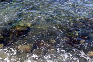 Beach on the Mediterranean Sea in Tel Aviv.
