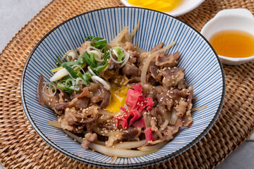 Japanese food, salmon, donburi, gyudon, ramen, sushi, shrimp, flatfish, eggs, dongots, side dishes