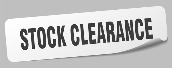 stock clearance sticker. stock clearance label