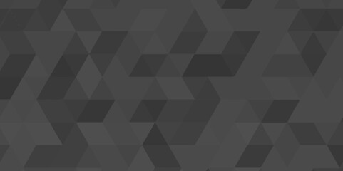 Abstract dark black seamless geometric low polygon pattern .geometric wall tile polygonal pattern design .abstract small mosaic tringles vector illustration ,business design template .