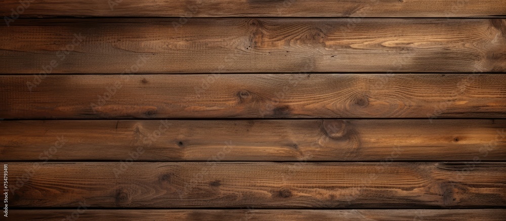 Poster a wooden wall constructed from planks of different sizes, showcasing the texture and organic pattern