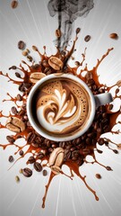 An advertisement for invigorating coffee with milk