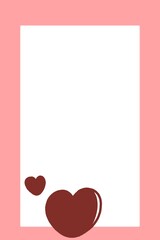 Valentine's Day Hearts Vector Card Design in Pink and Red, Perfect for Holiday Greetings and Romantic Celebrations