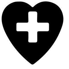 Obraz premium heart with plus sign medical