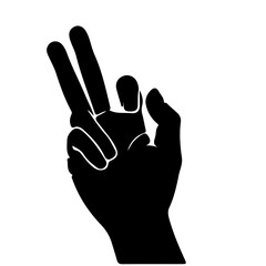 silhouette of a hand sign