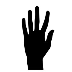 silhouette of a hand sign