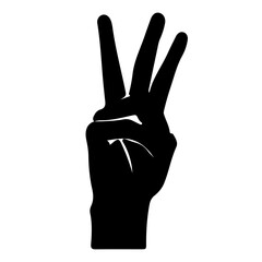 silhouette of a hand sign