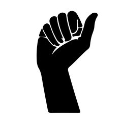 silhouette of a hand sign