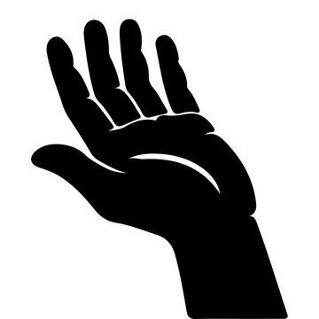 silhouette of a hand sign