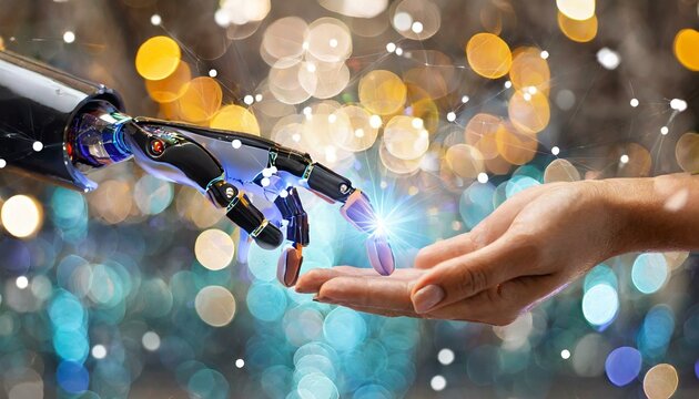 robot arm ,robotics and automation industry concept