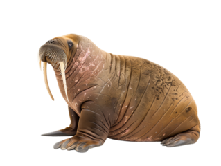 walrus cutout isolated on transparent png background