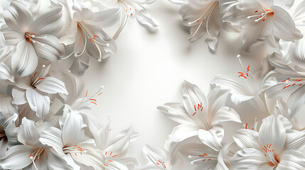 Abstract floral background with  lily flowers. Floral background.
