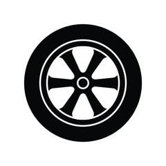 wheel icon vector template design flat and simple