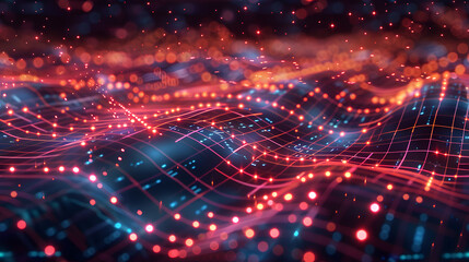 Obraz premium background for a slide presentation, technology based, AI focused