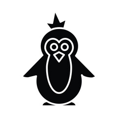 penguin icon vector template design flat and simple