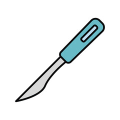 scalpel icon vector template design flat and simple
