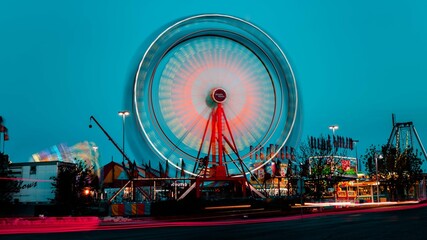 Ferris Wheel Local Fair - obrazy, fototapety, plakaty