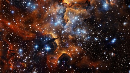 Obraz na płótnie Canvas Star clusters shining into deep space.