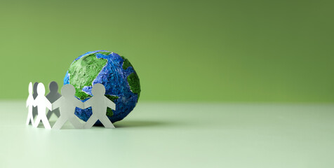 World Earth Day Concept. Green Energy, ESG, Renewable and Sustainable Resources. Environmental...