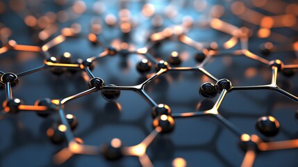 The illustration presents a conceptual depiction of graphene containing metal nanoparticles in 3D format.