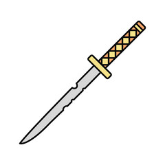 sword icon vector template design flat and simple