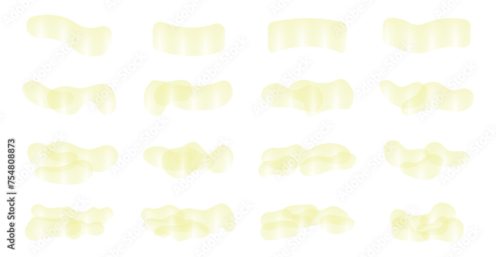 Aufkleber abstract liquid shapes with stripe lines gradient texture. wave line pattern isolated on white backg