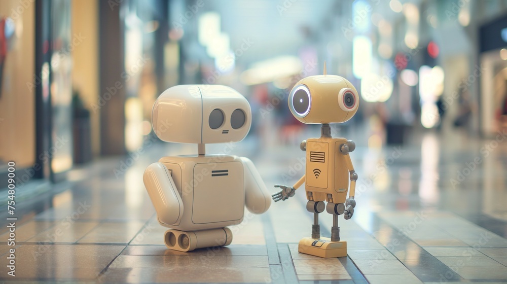 Poster two robots standing side-by-side.