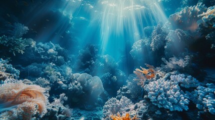 Fototapeta na wymiar Underwater Coral Reef Background