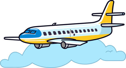 Sky's the limit Illustrated airplane journey
