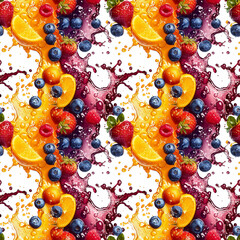 Fototapeta na wymiar Seamless fruit pattern in vector style