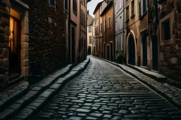 Foto op Plexiglas Smal steegje narrow street in the town