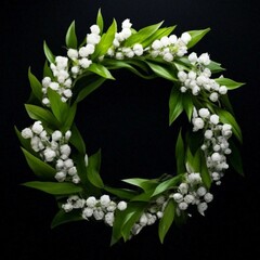 wreath of white flowers
