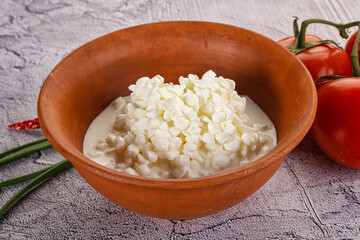 Cottage cheese Curd in the bowl