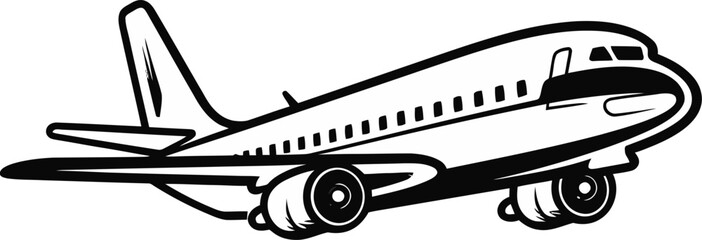 Flying into tomorrow Airplane vector artwork