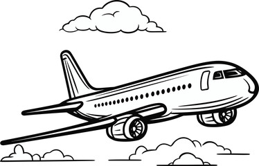 Sky's the limit Vector illustration of an airplane