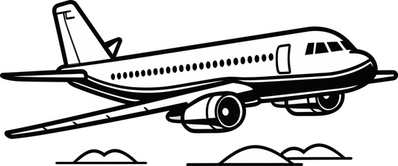 Wings of imagination Vector airplane illustration