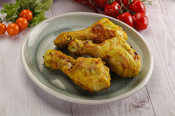 Roasted Chicken leg drumsticks with curry sauce