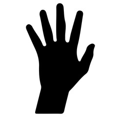 silhouette of a hand