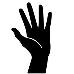 Fototapeta premium silhouette of hand