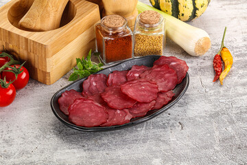 Smoked beef meat - Pastrami slices