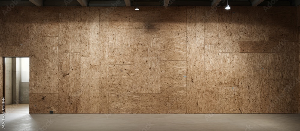 Aufkleber the room features wooden walls made from real texture osb oriented strand boards. the large sheets c