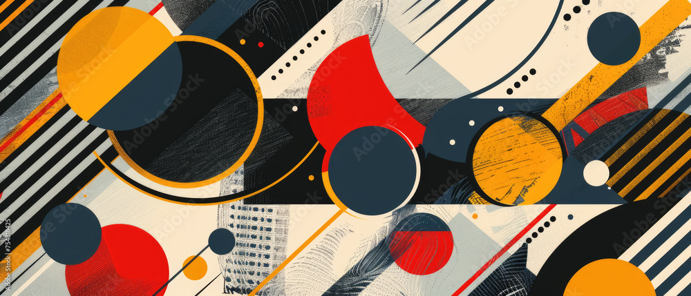 Aufkleber abstract geometric shapes background pattern texture