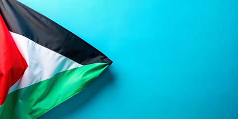 Palestine flag waving copy space