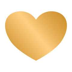 Golden metallic shiny heart vector © Caroline