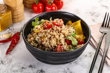 Dietary vegetarian quinoa with vegetables