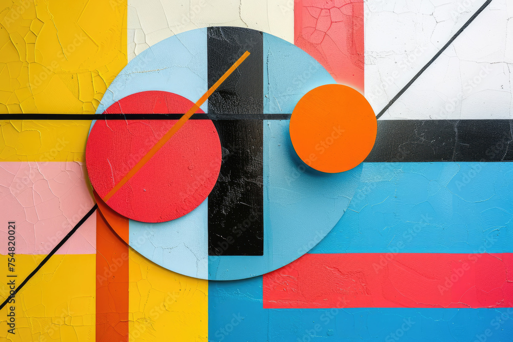 Poster geometric shapes pattern abstract background