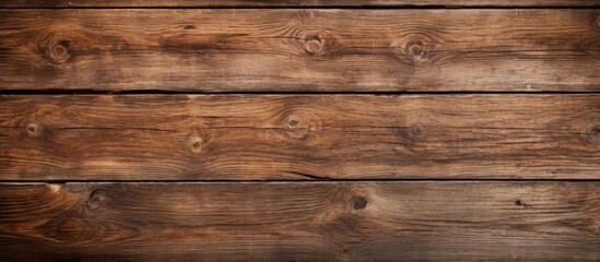 Fototapeta na wymiar This image shows a detailed close-up of a weathered wooden plank wall, with a focus on the texture and grains of the old wood. The selective focus highlights the rugged beauty and natural