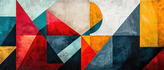 Colorful abstract geometric shapes pattern background