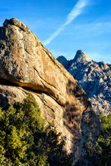 The Yelmo cliff from the cliffs of Fig Tree in the Pedriza Regional Park. Madrid.